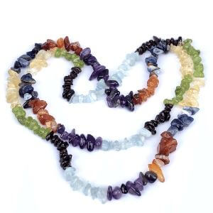 Minerální náhrdelník Čakrový - chips